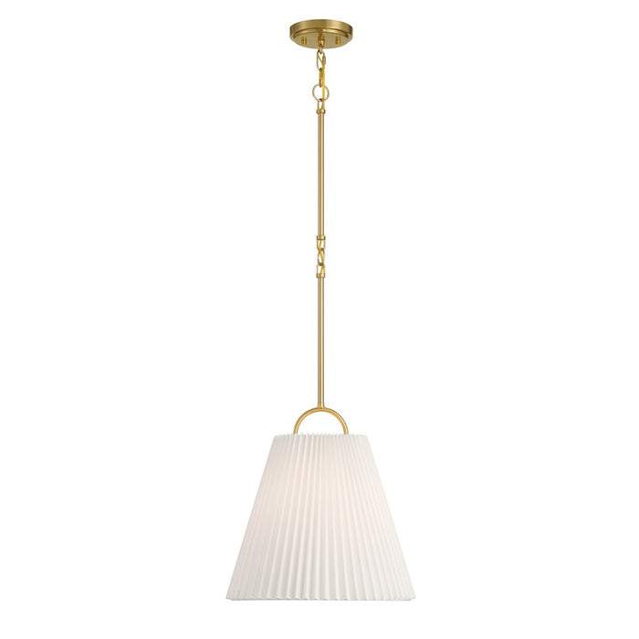 Savoy House Meridian 1Lt 15" Pendant, Natural Brass - M7045NB