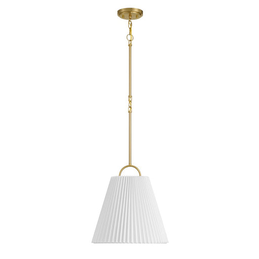 Savoy House Meridian 1Lt 15" Pendant, Natural Brass