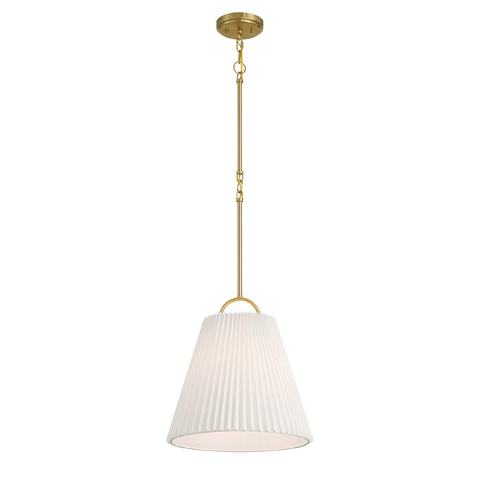 Savoy House Meridian 1Lt 15" Pendant, Natural Brass