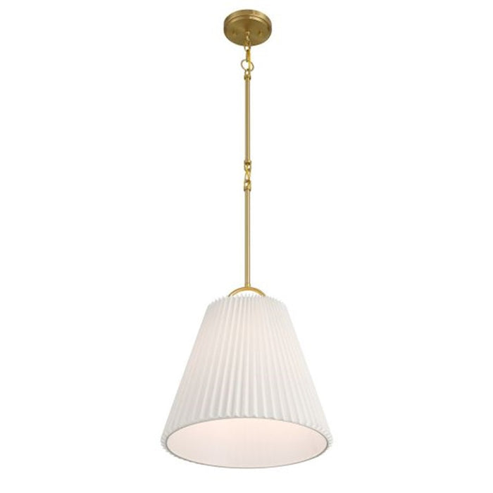 Savoy House Meridian 1Lt 15" Pendant, Natural Brass