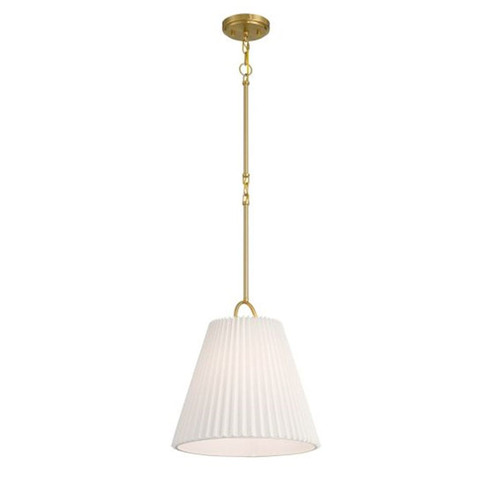 Savoy House Meridian 1Lt 15" Pendant, Natural Brass