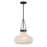 Savoy House Meridian 1Lt Pendant, Black/Fluted Ribbed Strie - M7046MBK