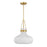 Savoy House Meridian 1Lt Pendant, Natural Brass/Fluted Ribbed Strie