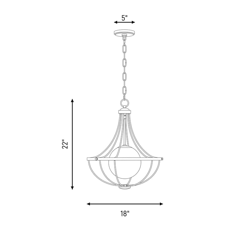 Savoy House Meridian 1Lt Pendant, Brushed Nickel/White Opal