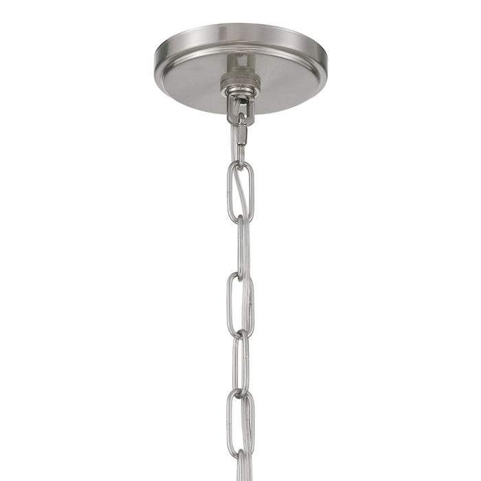 Savoy House Meridian 1Lt Pendant, Brushed Nickel/White Opal