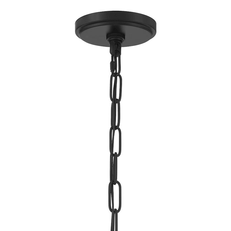 Savoy House Meridian 1Lt Pendant, Black/White Opal