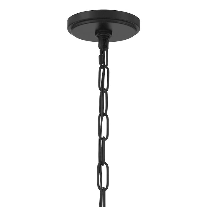 Savoy House Meridian 1Lt Pendant, Black/White Opal