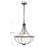 Savoy House Meridian 1Lt Pendant, Black/White Opal