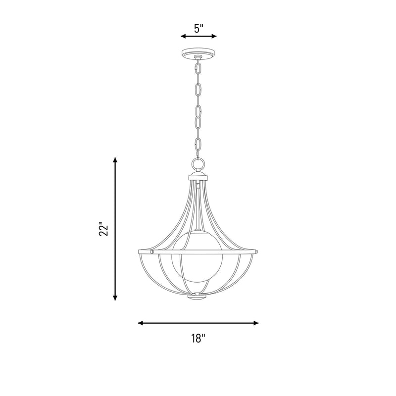Savoy House Meridian 1Lt Pendant, Natural Brass/White Opal