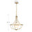 Savoy House Meridian 1Lt Pendant, Natural Brass/White Opal