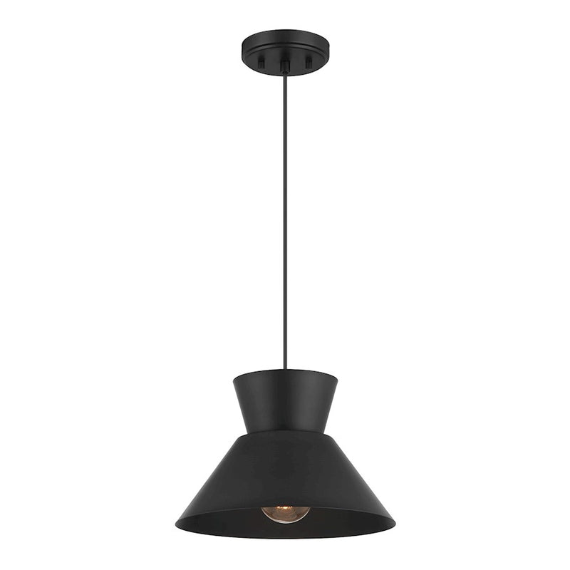 Savoy House Meridian 1Lt 12" Pendant, Black