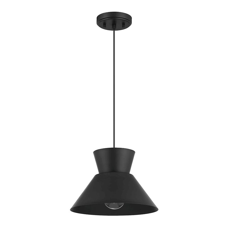 Savoy House Meridian 1Lt 12" Pendant, Black