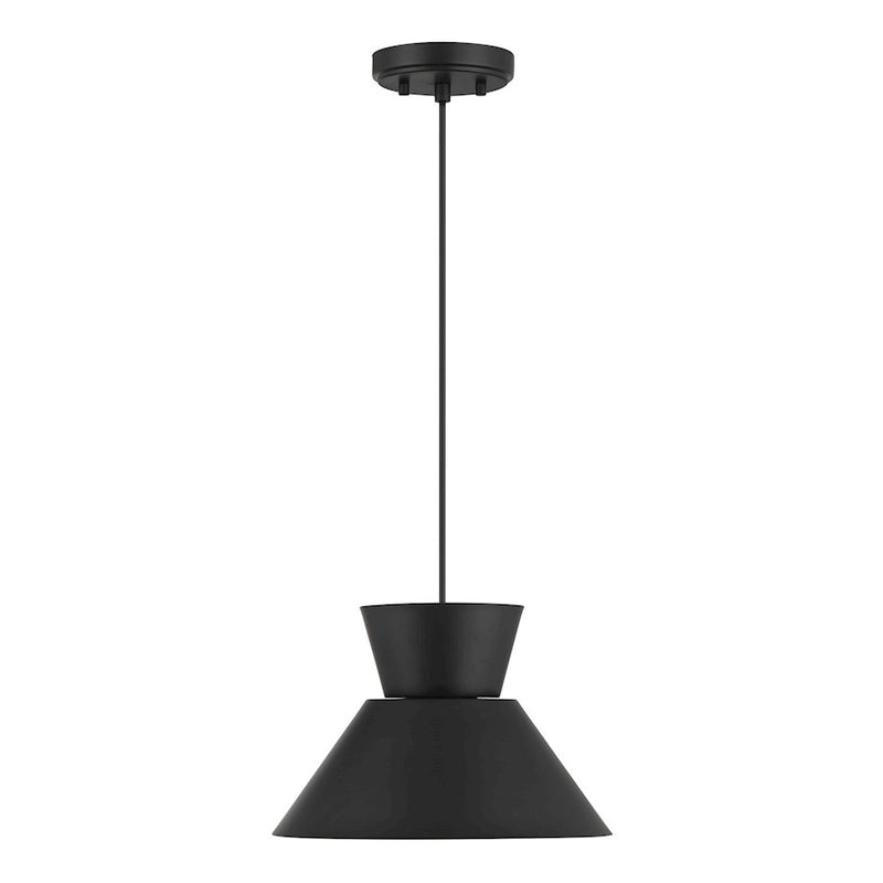 Savoy House Meridian 1Lt 12" Pendant, Black