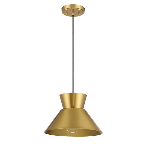 Savoy House Meridian 1Lt 12" Pendant, Natural Brass