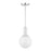 Savoy House Meridian 1Lt Pendant, Chrome/White Strie