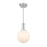 Savoy House Meridian 1Lt Pendant, Chrome/White Strie