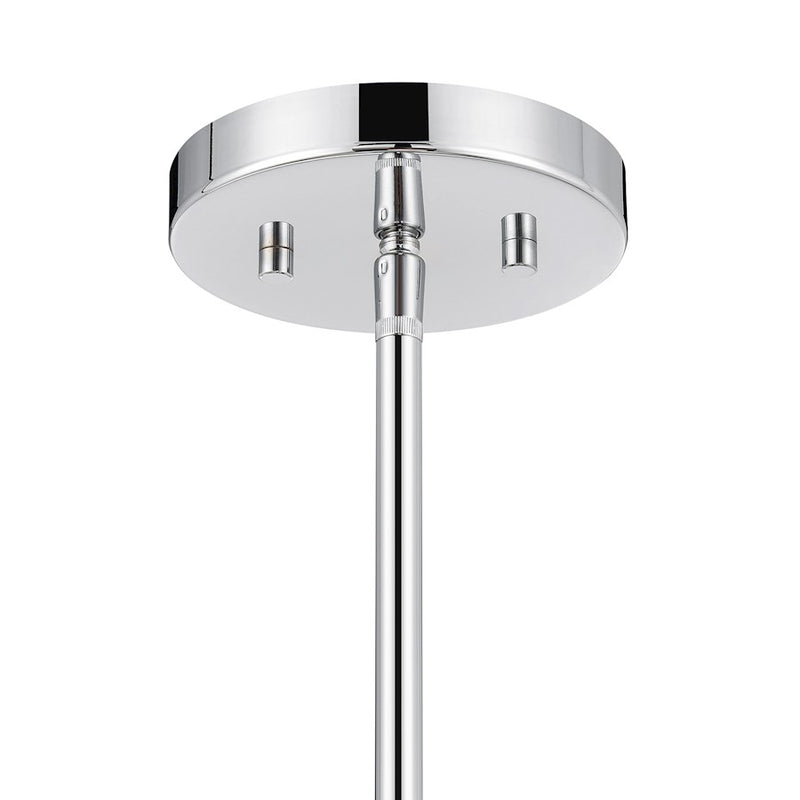 Savoy House Meridian 1Lt Pendant, Chrome/White Strie