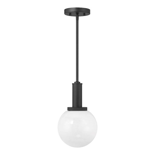 Savoy House Meridian 1Lt Pendant, Black/White Strie
