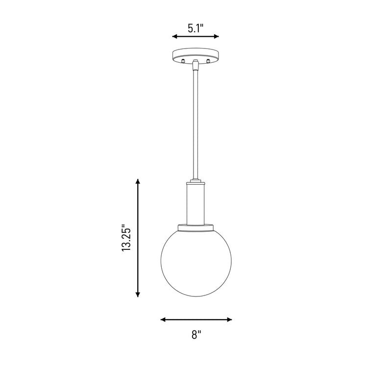 Savoy House Meridian 1Lt Pendant, Black/White Strie