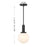 Savoy House Meridian 1Lt Pendant, Black/White Strie