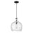 Savoy House Meridian 1Lt Pendant, Black/Hammered