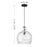 Savoy House Meridian 1Lt Pendant, Black/Hammered