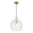 Savoy House Meridian 1Lt Pendant, Natural Brass/Hammered