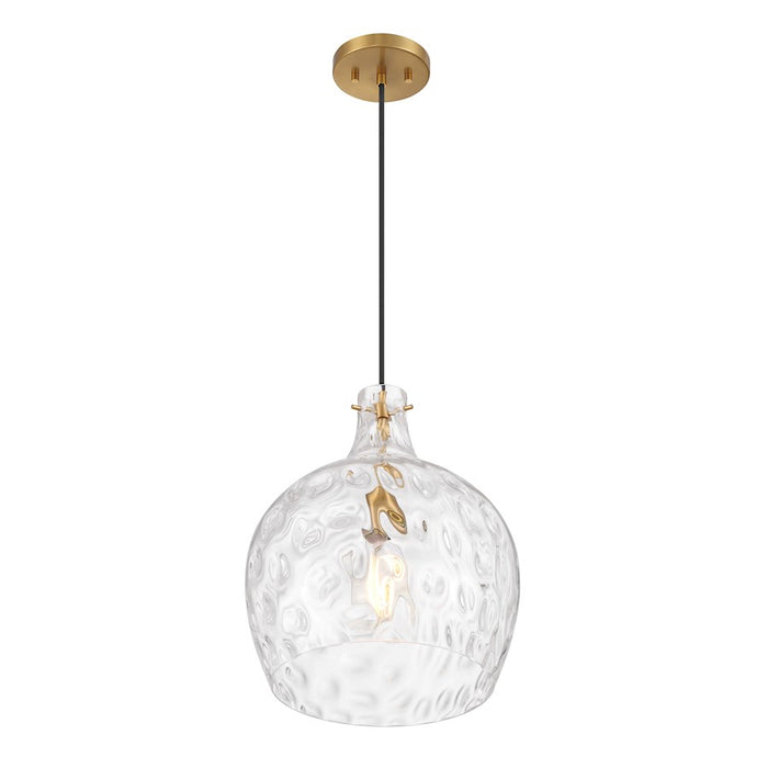 Savoy House Meridian 1Lt Pendant, Natural Brass/Hammered