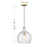 Savoy House Meridian 1Lt Pendant, Natural Brass/Hammered