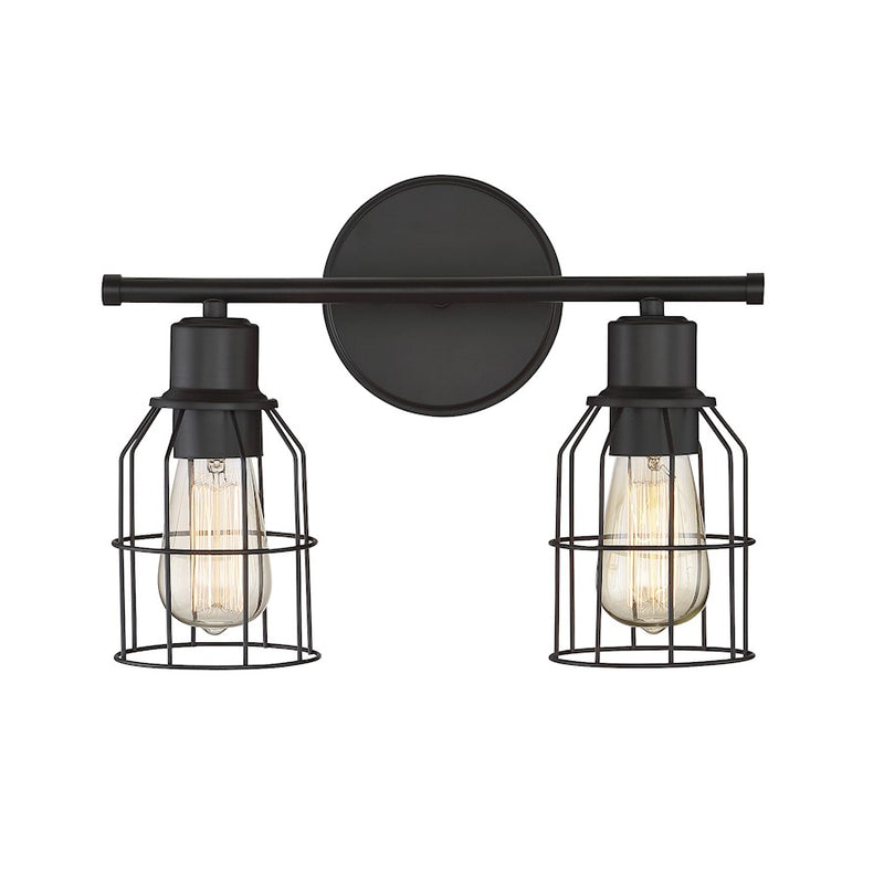Meridian Modern 2 Light 11" Bathroom Vanity, Oil Rubbed Bronze