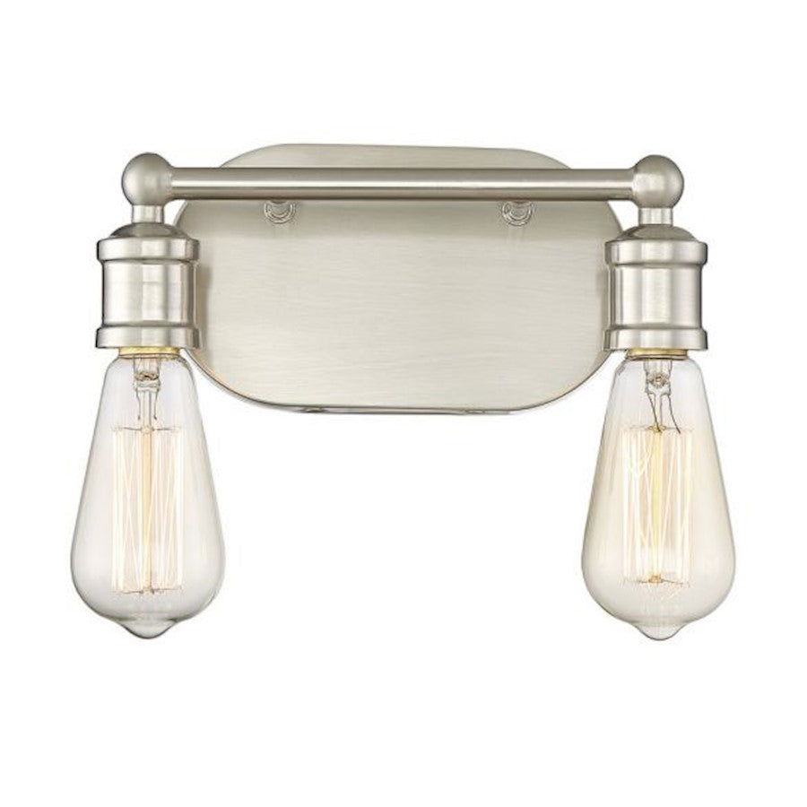 Savoy House 2-Light 10" Bathroom Vanity Light, Brushed Nickel - M80011BN