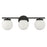 Savoy House 3-Light 24" Bathroom Vanity Light, Matte Black/Opal