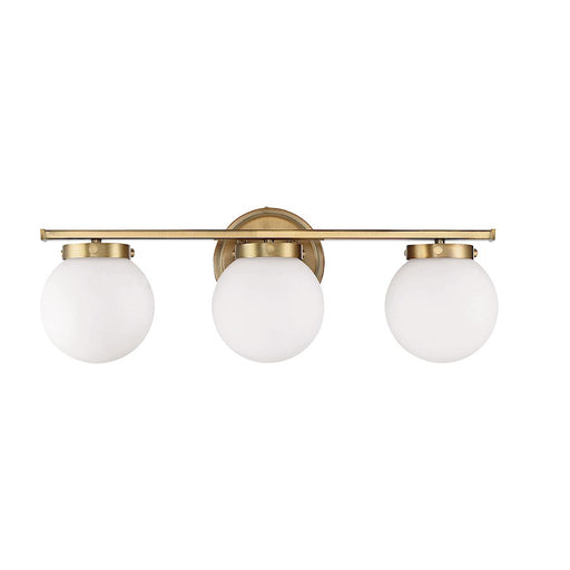 Savoy House 3-Light 24" Bathroom Vanity Light, Natural Brass/Opal - M80023NB