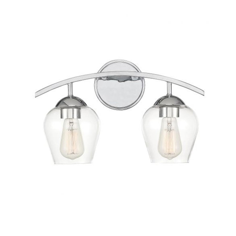 Savoy House 2-Light 16" Bathroom Vanity Light, Chrome