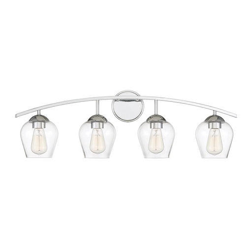 Savoy House 4-Light 33" Bathroom Vanity Light, Chrome - M80033CH