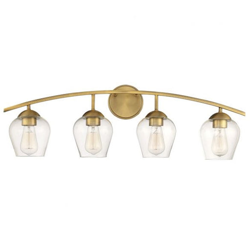 Savoy House 4-Light 33" Bathroom Vanity Light, Natural Brass - M80033NB