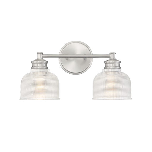 Savoy House 2-Light 16" Bathroom Vanity, Brushed Nickel/Halophane - M80034BN