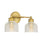 Savoy House 2-Light 16" Bathroom Vanity, Brass/Halophane