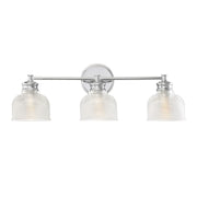 Savoy House 3-Light 24" Bathroom Vanity Light, Chrome/Halophane - M80035CH