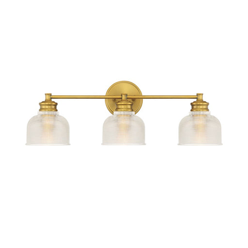 Savoy House 3-Light 24" Bathroom Vanity, Brass/Halophane - M80035NB