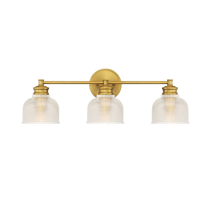 Savoy House 3-Light 24" Bathroom Vanity, Brass/Halophane - M80035NB