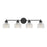 Meridian Transitional 4 Light Bathroom Vanity, Halophane