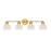 Meridian Transitional 4 Light Bathroom Vanity, Halophane
