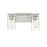 Meridian Transitional 2 Light Bathroom Vanity, Clear Swirl