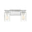 Meridian Transitional 2 Light Bathroom Vanity, Clear Swirl