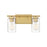 Meridian Transitional 2 Light Bathroom Vanity, Clear Swirl