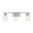 Meridian Transitional 3 Light Bathroom Vanity, Clear Swirl