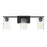 Meridian Transitional 3 Light Bathroom Vanity, Clear Swirl