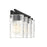Meridian Transitional 4 Light Bathroom Vanity, Clear Swirl