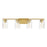 Meridian Transitional 4 Light Bathroom Vanity, Clear Swirl